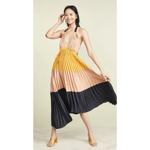 Ulla Johnson Gisella‎ Pleated Satin Midi Dress